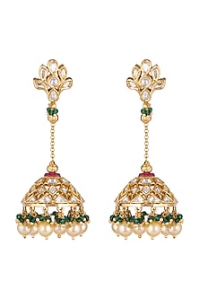 Gold Plated Kundan Earrings