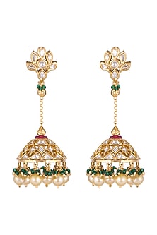 Gold Plated Kundan Earrings