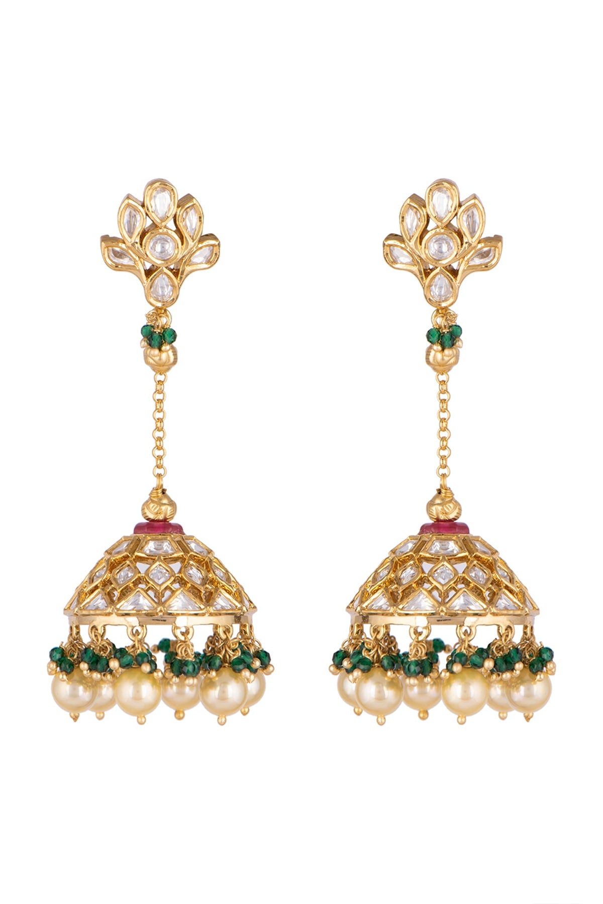 Gold Plated Kundan Earrings