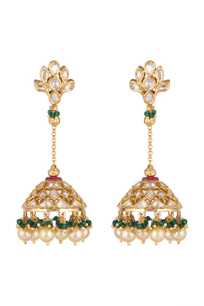 Gold Plated Kundan Earrings