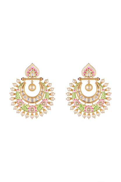 Gold Plated Faux Kundan Earrings