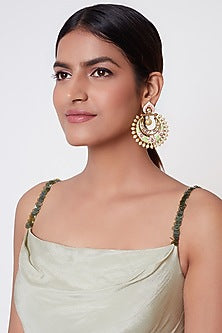 Gold Plated Faux Kundan Earrings