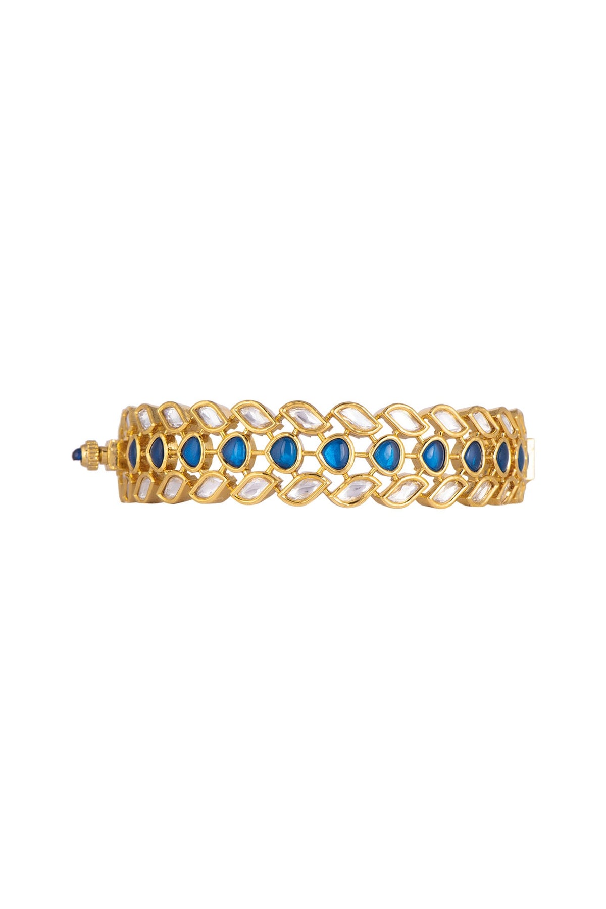 Gold Plated Faux Kundan Kada