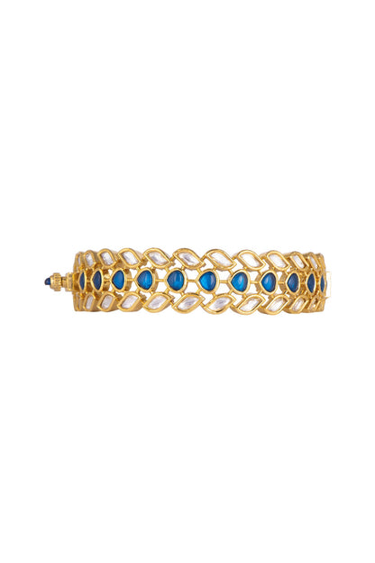 Gold Plated Faux Kundan Kada