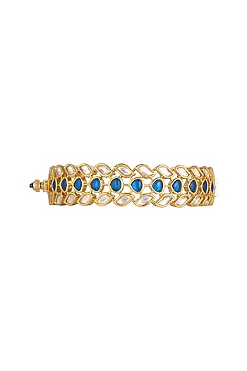 Gold Plated Faux Kundan Kada