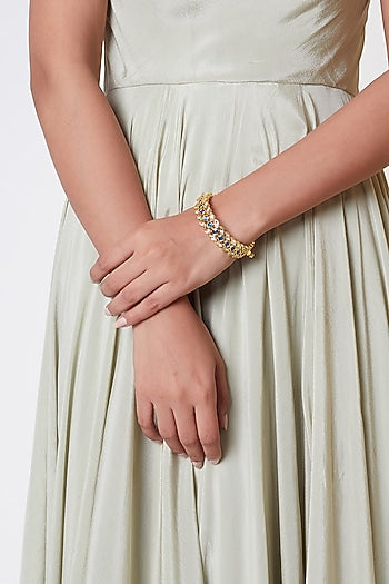 Gold Plated Faux Kundan Kada