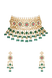 Gold Plated Cubic Zirconia Necklace Set