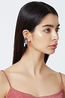 Gold Plated Kundan & Semi Precious Beads Earrings