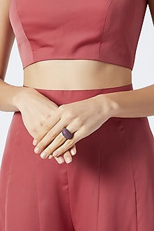 Gold Plated Ring With Cubic Zirconia