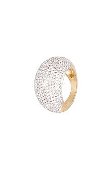 White Finish Cubic Zirconia Ring