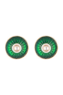 Gold Plated Stone Stud Earrings