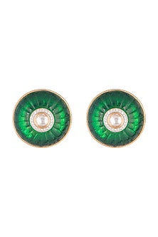 Gold Plated Stone Stud Earrings