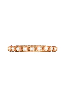 Gold Plated Brown Stone Kada Bracelet