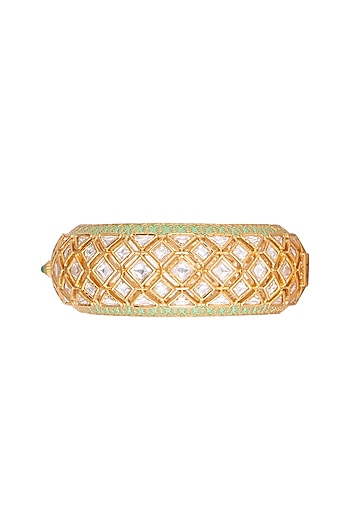 Gold Plated Enamel Kada Bracelet