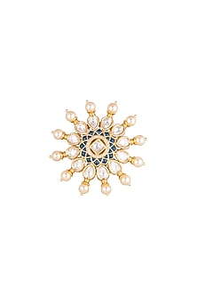 Gold Plated Stone & Kundan Ring