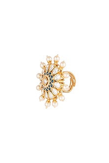 Gold Plated Stone & Kundan Ring