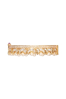 Gold Plated Bangles With Chaand Motifs