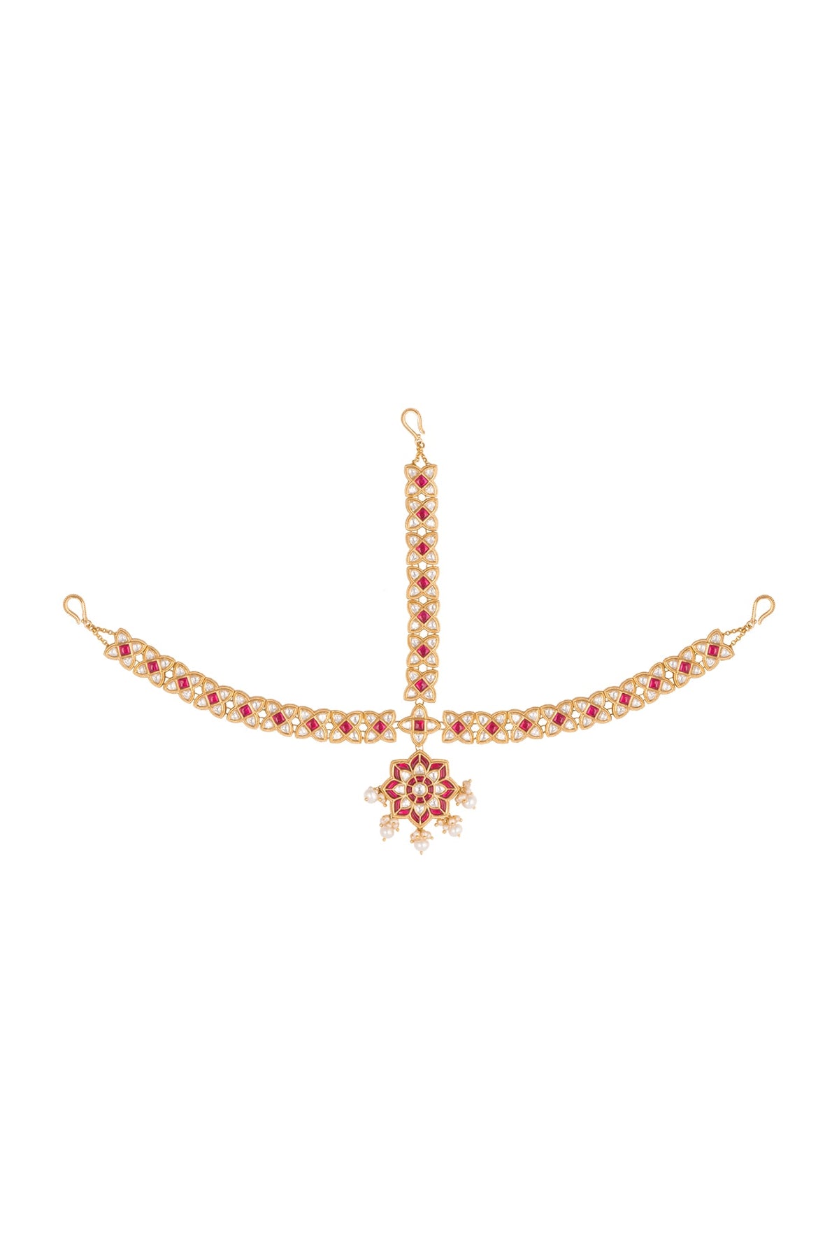 Gold Plated Stone Maang Tikka