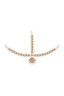Gold Plated Stone Maang Tikka