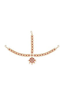Gold Plated Stone Maang Tikka