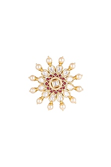 Gold Plated Kundan Ring