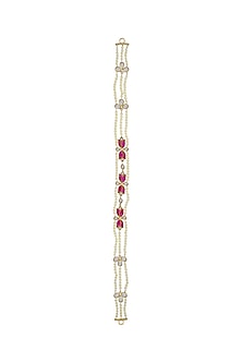 Gold Finish Hair Band In Sterling Silver