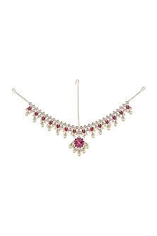 Gold Finish Mogra Mathapatti In Sterling Silver