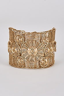 Gold Finish Geometric Bracelet