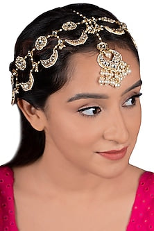 Gold Plated Pearls Matha Patti