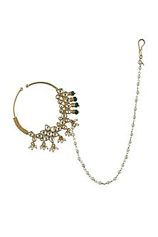 Gold Plated Beaded Nath