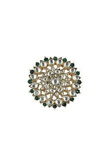 Gold Plated Pearl & Beaded Ring