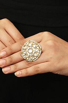Gold Plated Pearl Ring