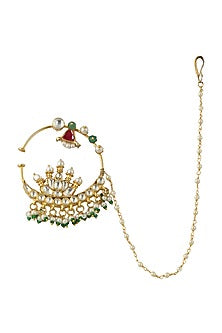 Gold Plated White Lotus Nath