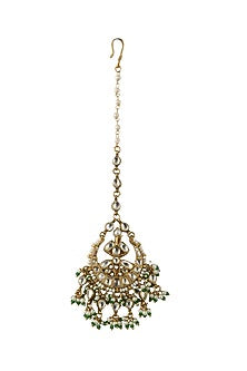 Gold Plated Pearl Maang Tikka