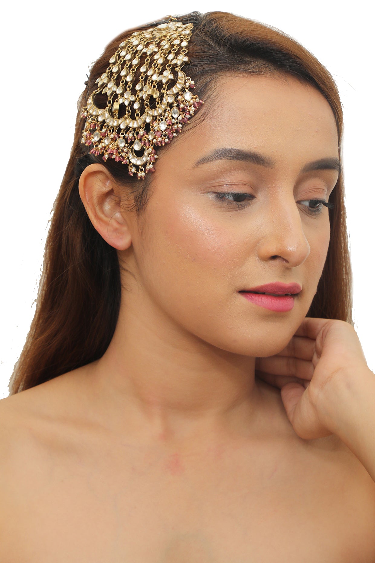 Gold Plated Beaded Headpiece