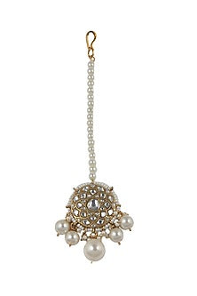 Gold Plated Beaded Maang Tikka