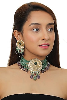 Gold Plated Beaded Necklace Set