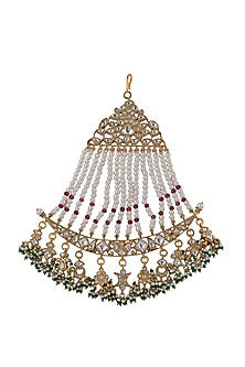 Gold Plated Jadtar & Pearl Meenakari Pasa