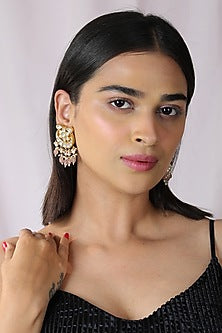Gold Finish Jadau & Glass Beaded Choker Necklace Set