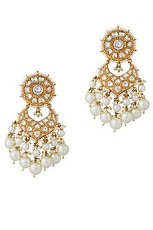 Gold Finish Kundan Polki Choker Necklace Set