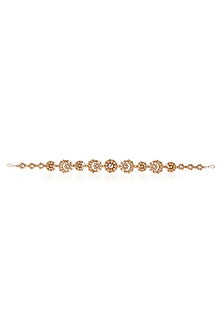 Gold Finish Jadau & Glass Beaded Mathapatti