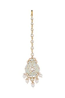 Gold Plated Meenakari Beaded Maang Tikka