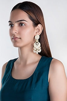 Gold Plated Layered Pearl Earrings