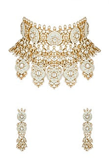 Gold Plated Meenakari Choker Necklace