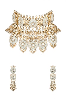 Gold Plated Meenakari Choker Necklace