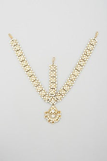 Gold Plated Floral Mathapatti