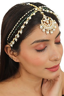 Gold Plated Pearls Matha Patti