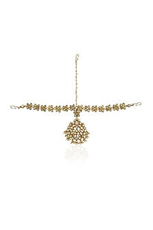 Gold Plated Mother Of Pearl Matha Patti
