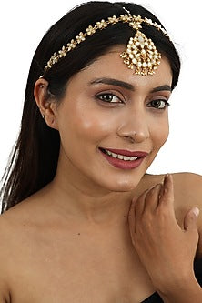 Gold Plated Mother Of Pearl Matha Patti
