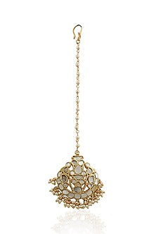 Gold Plated Maangtikka With Mother Of Pearl